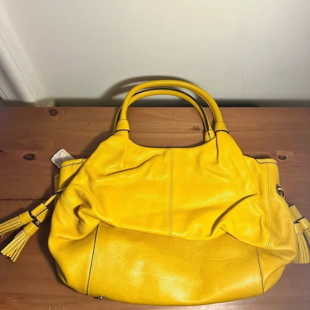 Kate Spade yellow leather handbag MACDOUGAL ALLEY STEVIE